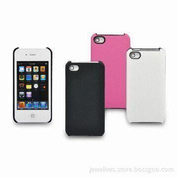 Leather Cases for Apple's iPhone 4G, Made of PC Material, Various Colors Available